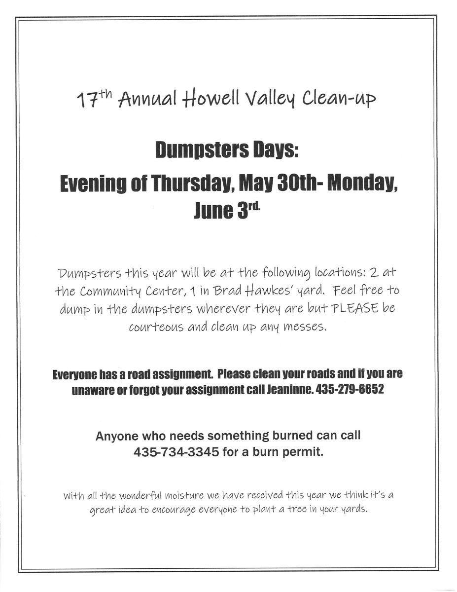 Howell Town Clean Up Flier